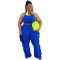 Solid color vest pants two-piece set
