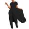 Loose fitting solid color casual two-piece short sleeved pants