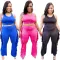 Solid color vest pants two-piece set