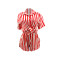 Fashion striped loose fitting casual home two-piece set