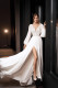 Sexy V-neck long sleeved open back long skirt