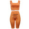 Fashion and Sexy Solid Color Sport Set Two Piece Set