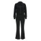 Fashion long sleeve zip top Bell-bottoms suit