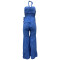 Sexy Hanging Neck Wrap Chest Multi layer Splice Jumpsuit