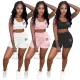Fashion printed sexy vest set