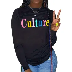 Fashion Leisure Street Letter Round Neck T-shirt