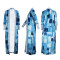 Fashion casual denim printed long trench coat