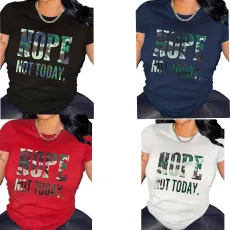 Fashion letter printed short sleeved T-shirt