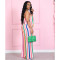 Fashion Large Hanging Neck Stripe Casual Home Two Piece Set