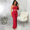 Sexy Fashion Solid Color Casual Women's Two Piece Set