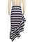Fashionable and Sexy Zipper Stripe Ruffled Large Swing Skirt