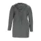 Fashion casual one button cardigan jacket V-neck hooded mid length top