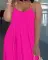 Sexy Large Chain Shoulder Strap Irregular Large Hem Strap Sleeveless Dress