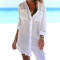 Fashion buckle beach bikini sun protection shirt