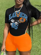 Fashion Large Print Casual Two Pieces
