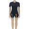 Fashion Colorful Tassel Shorts Two Piece Set