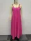 Sexy Large Chain Shoulder Strap Irregular Large Hem Strap Sleeveless Dress