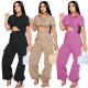 Fashion short sleeved shirt, work bag, pants, two-piece set