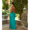 Fashion Solid Color Sleeveless Shoulder Strap Open Back Dress