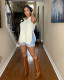 Solid color bat sleeved split vest women's loose casual sleeveless sweater
