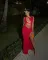 Fashion Solid Color Asymmetric Sexy Dress Nightclub Dress