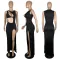Fashion Solid Color Asymmetric Sexy Dress Nightclub Dress