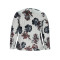 Fashion Large Zipper Flower Print Long Sleeve T-shirt Top
