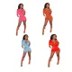 Fashion Zipper Solid Sport Two Piece Set