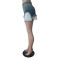 High denim shorts with multiple pockets and gradient colors