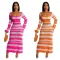 Fashionable wool knitted flare dress