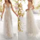 Sexy B-neck Sleeveless Lace Wedding Dress