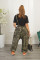 Strap Cargo pants Hip hop loose camouflage Overalls large pants jumpsuit autumn
