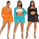 Sexy and fashionable two piece embossed printing set