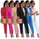 A two-piece suit, jacket, and pants set