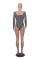 Casual pit stripe bottom top solid long sleeved tight fitting jumpsuit