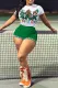 Fashion large print casual short sleeved two-piece