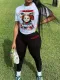 Fashion Large Print Personalized Casual Two Piece Set