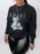 Leisure and fashionable long sleeved printed thickened sweater