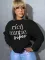 Sexy and fashionable long sleeved printed thickened sweater