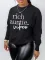 Sexy and fashionable long sleeved printed thickened sweater