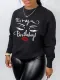 Fashion sexy casual long sleeved printed thickened sweater