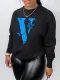 Fashion sexy casual long sleeved printed thickened sweater