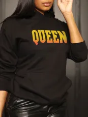 Casual and fashionable cotton printed hooded plush sweater