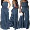 Fashion bra denim one-piece Bloomers