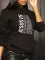 Casual and fashionable cotton printed hooded plush sweater