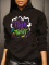 Fashion casual cotton printed hooded plush sweater