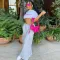 Fashion Thickened Cotton Loose Workwear Pocket Wide Leg Pants