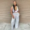 Fashion Thickened Cotton Loose Workwear Pocket Wide Leg Pants