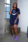 Fashion Boat Anchor Casual Summer Loose Two Piece Set