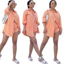 Casual Fashion Stripe Print Pocket Set of Two